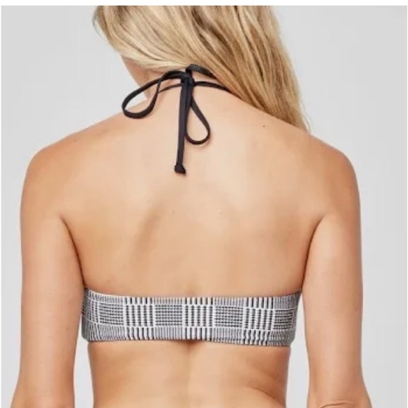 L*Space Black and White Halter Bikini Top NWT - Picture 3 of 7